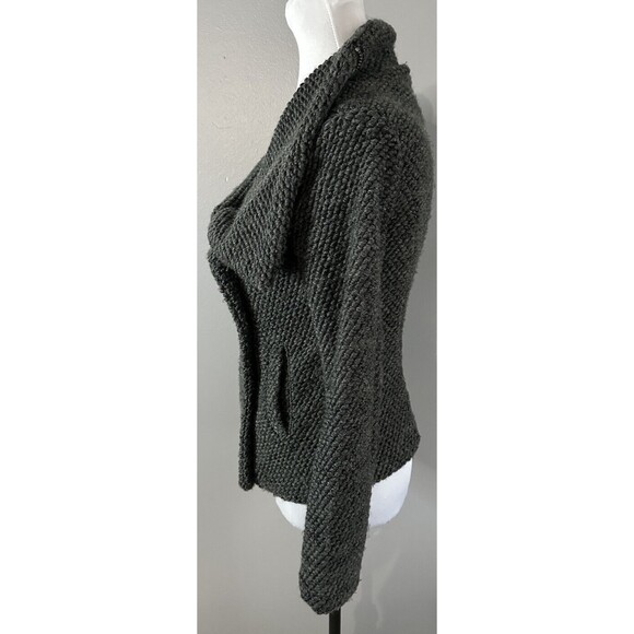 Blank NYC Womens XS Asymmetrical Zip Sweater Jacket Acrylic Poly Wool Blend EUC - Picture 2 of 8